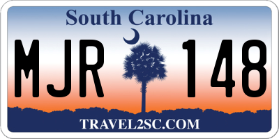 SC license plate MJR148