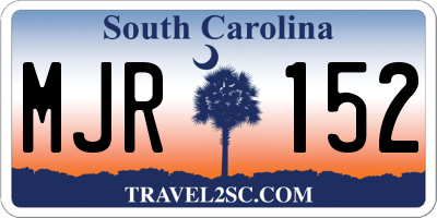 SC license plate MJR152