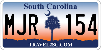 SC license plate MJR154
