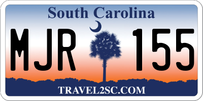 SC license plate MJR155