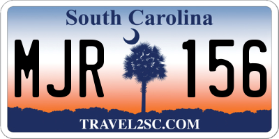 SC license plate MJR156