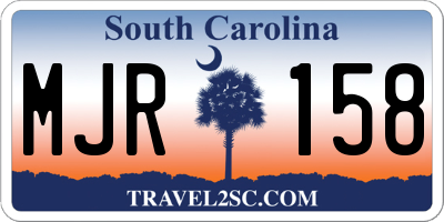SC license plate MJR158