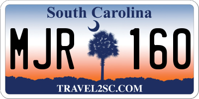 SC license plate MJR160