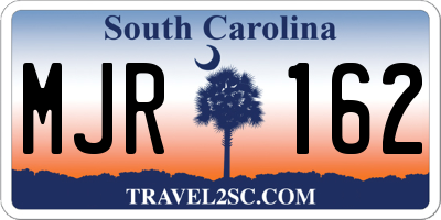 SC license plate MJR162