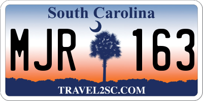 SC license plate MJR163