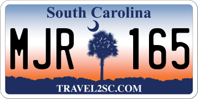 SC license plate MJR165