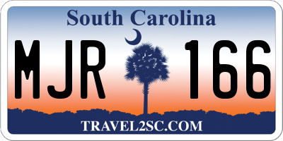 SC license plate MJR166