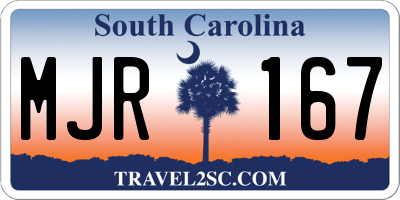 SC license plate MJR167