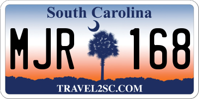 SC license plate MJR168