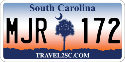 SC license plate MJR172