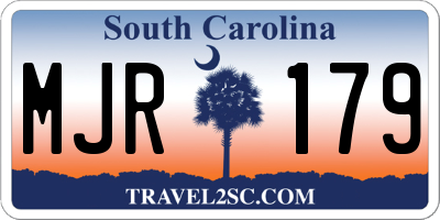 SC license plate MJR179