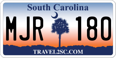 SC license plate MJR180