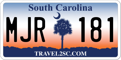 SC license plate MJR181