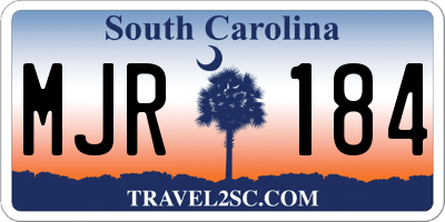 SC license plate MJR184