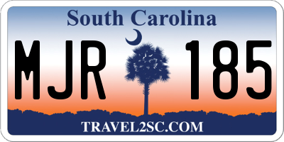 SC license plate MJR185
