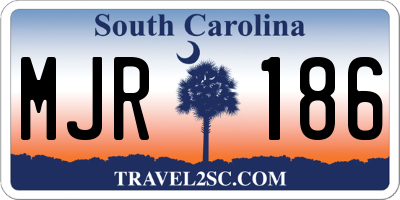 SC license plate MJR186