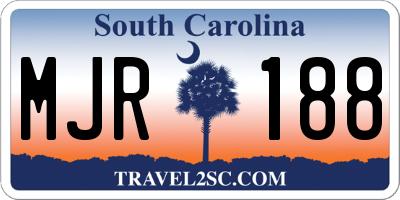 SC license plate MJR188