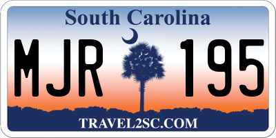SC license plate MJR195