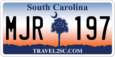 SC license plate MJR197