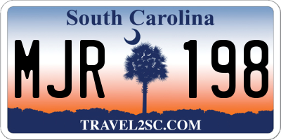 SC license plate MJR198