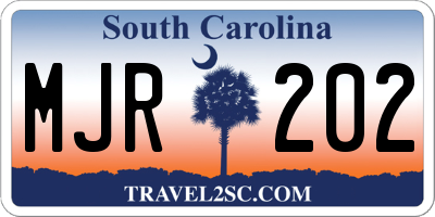 SC license plate MJR202