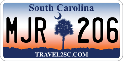 SC license plate MJR206