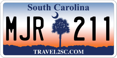 SC license plate MJR211