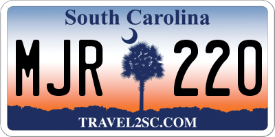 SC license plate MJR220
