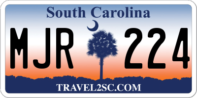SC license plate MJR224