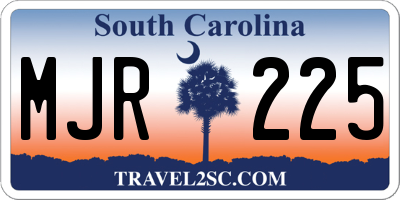 SC license plate MJR225
