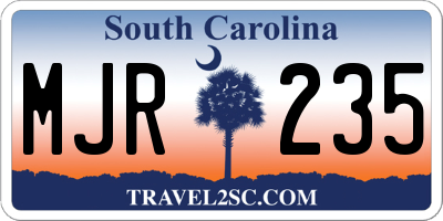 SC license plate MJR235