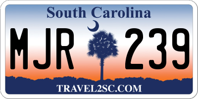 SC license plate MJR239