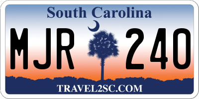 SC license plate MJR240
