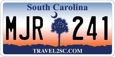 SC license plate MJR241