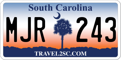 SC license plate MJR243
