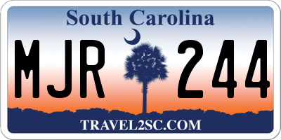 SC license plate MJR244
