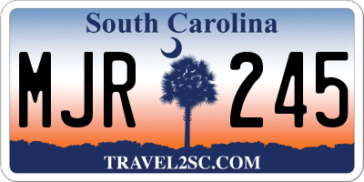 SC license plate MJR245