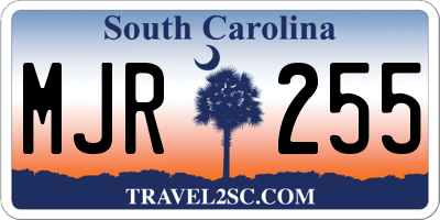 SC license plate MJR255