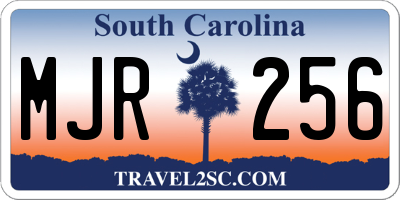 SC license plate MJR256
