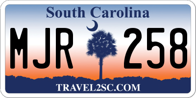 SC license plate MJR258