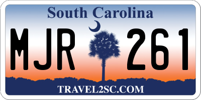 SC license plate MJR261