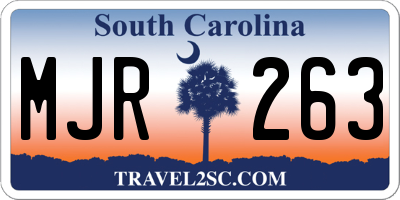 SC license plate MJR263