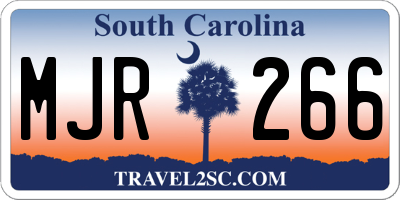 SC license plate MJR266