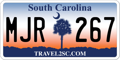 SC license plate MJR267