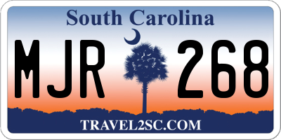 SC license plate MJR268