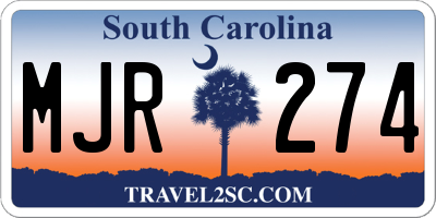 SC license plate MJR274