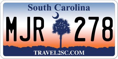 SC license plate MJR278