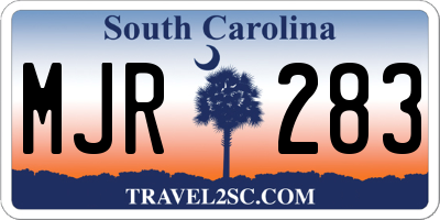SC license plate MJR283