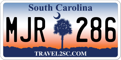 SC license plate MJR286