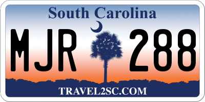 SC license plate MJR288